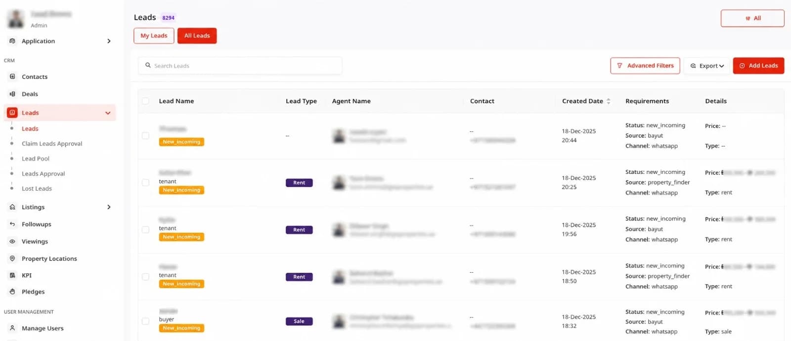 Enterprise Real Estate CRM screenshot thumbnail 2