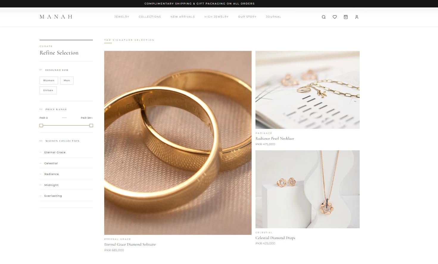 Jewelry E-Commerce project preview